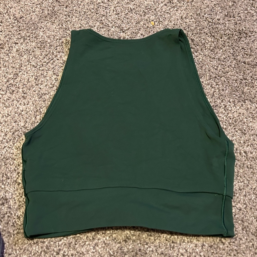 Offline by Aerie Real Me XTRA Twist Crop Tank Top Size S Forest Green - Picture 6 of 6